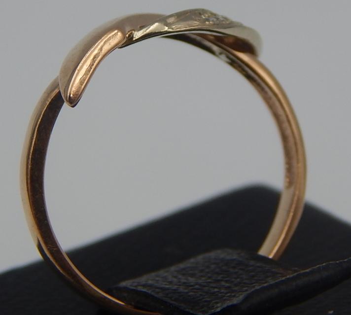 Кольцо из красного золота с цирконием (32431254) 2