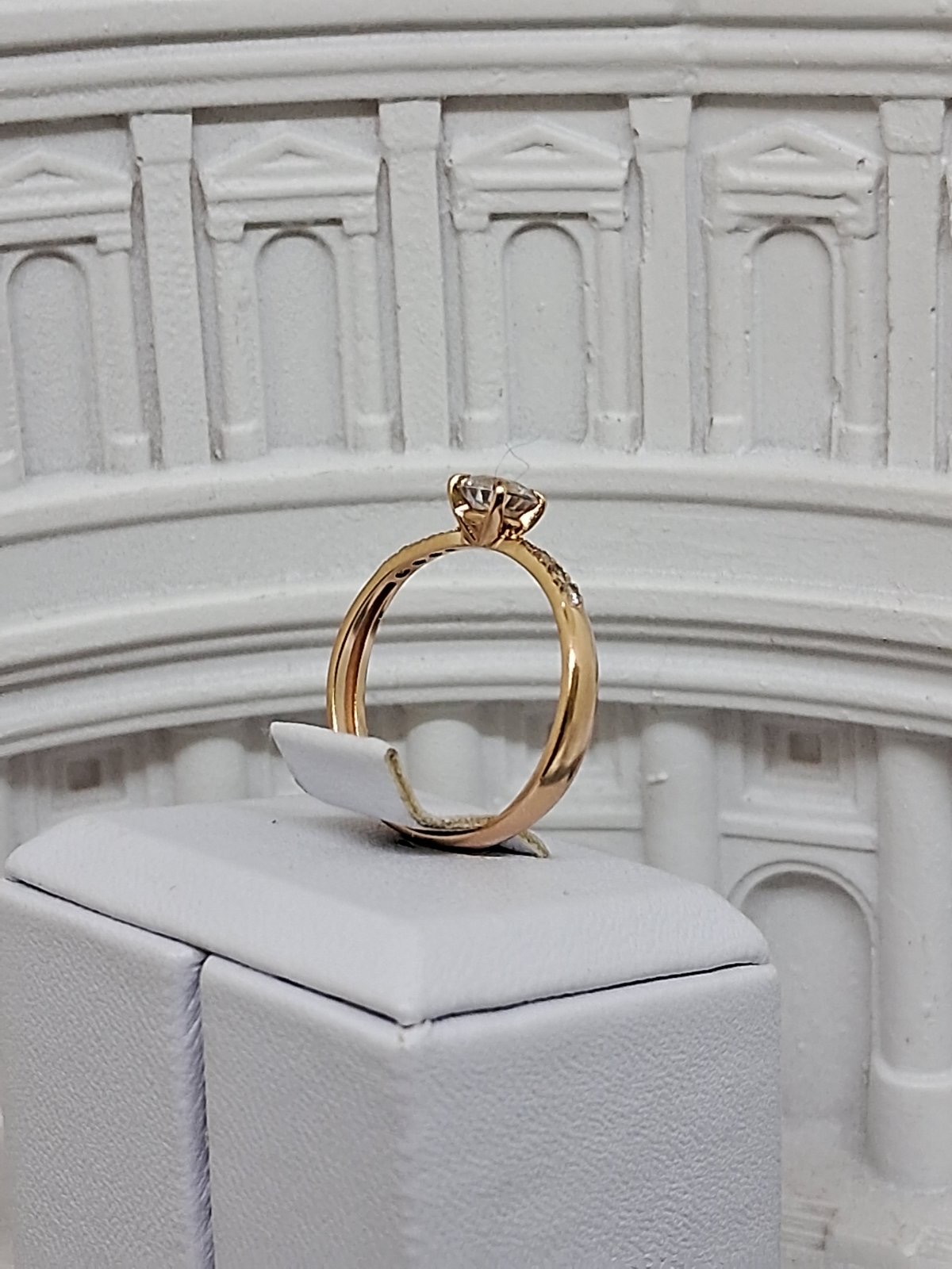 Кольцо из красного золота с цирконием (32488267) 2