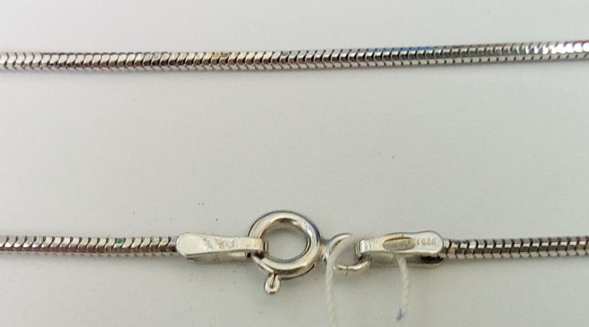 Серебряная цепь с плетением Снейк (30499789) 0
