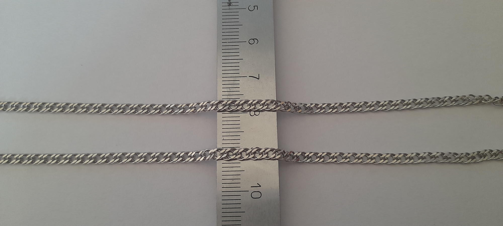 Серебряная цепь с плетением Двойной ромб (30826421) 2