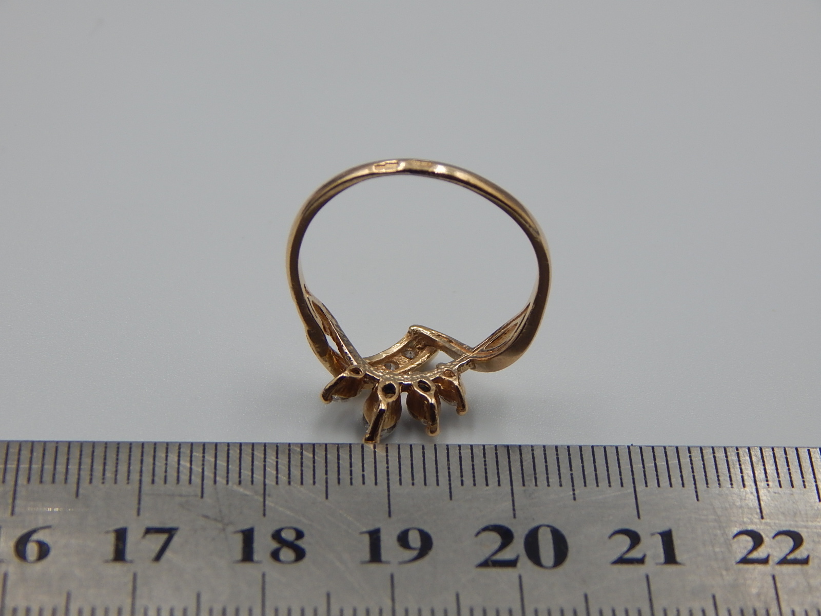 Кольцо из красного золота с цирконием (31879813)  3