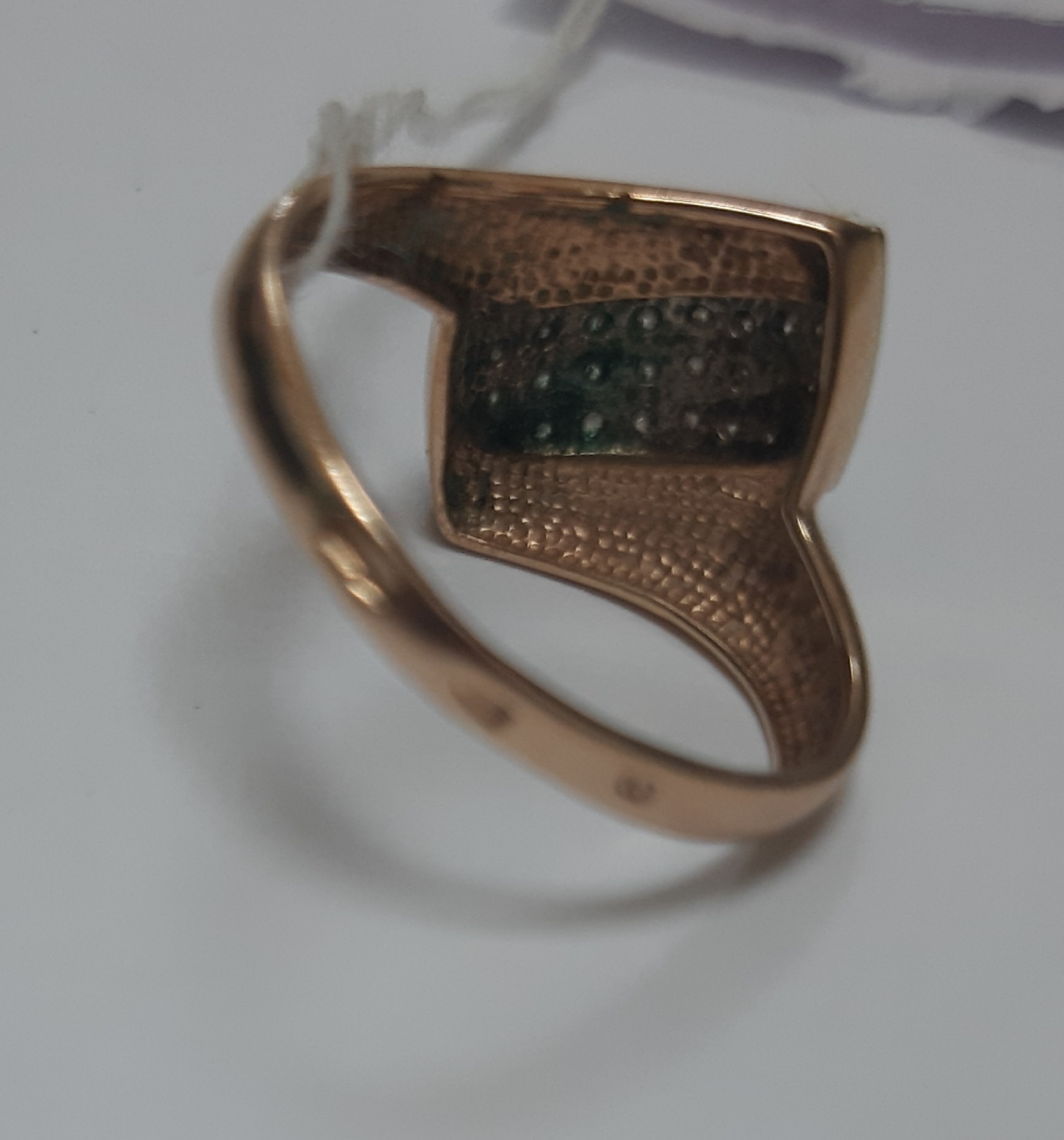 Кольцо из красного золота с цирконием (31384412) 5