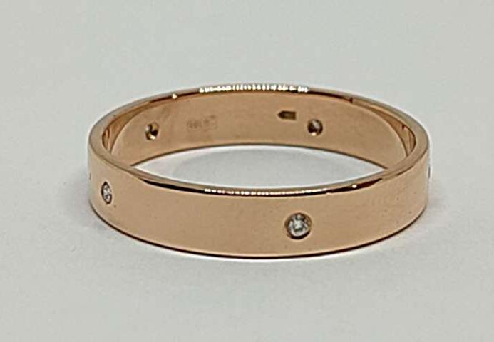 Обручальное кольцо из красного золота с бриллиантом (-ми) (32091465) 2