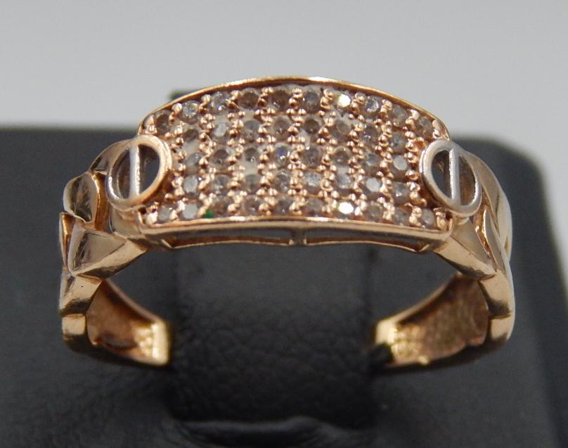 Кольцо из красного золота с цирконием (31957039) 0