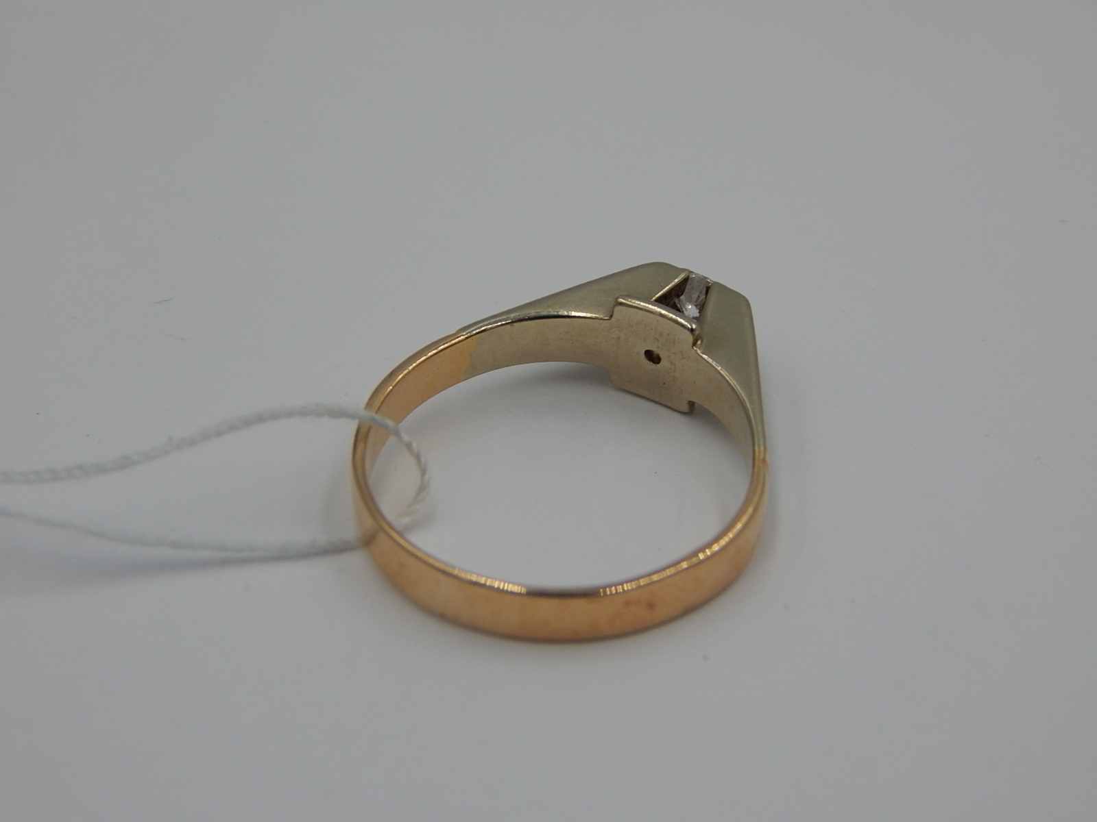 Кольцо из красного и белого золота с бриллиантом (-ми) (32202946) 6
