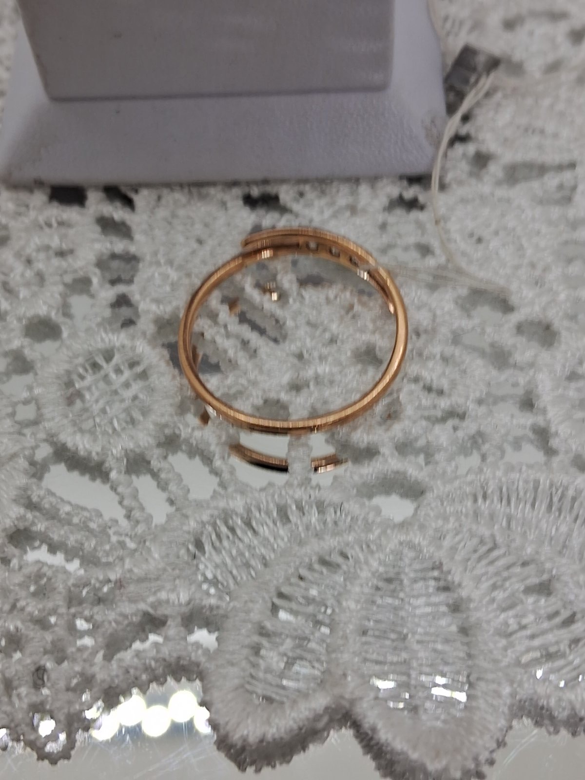 Кольцо из красного и белого золота с цирконием (33152325) 6