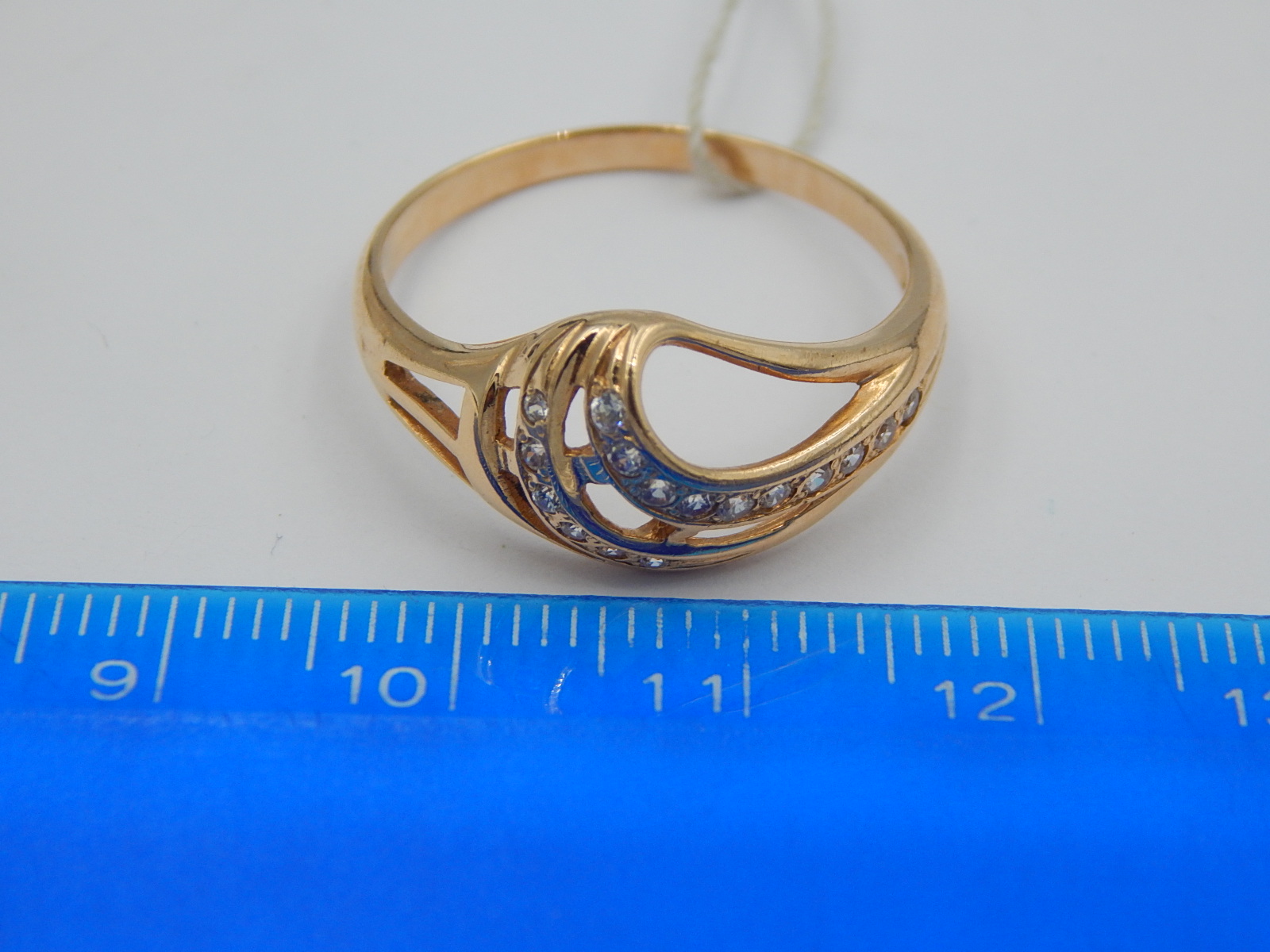Кольцо из красного золота с цирконием (28193264) 4