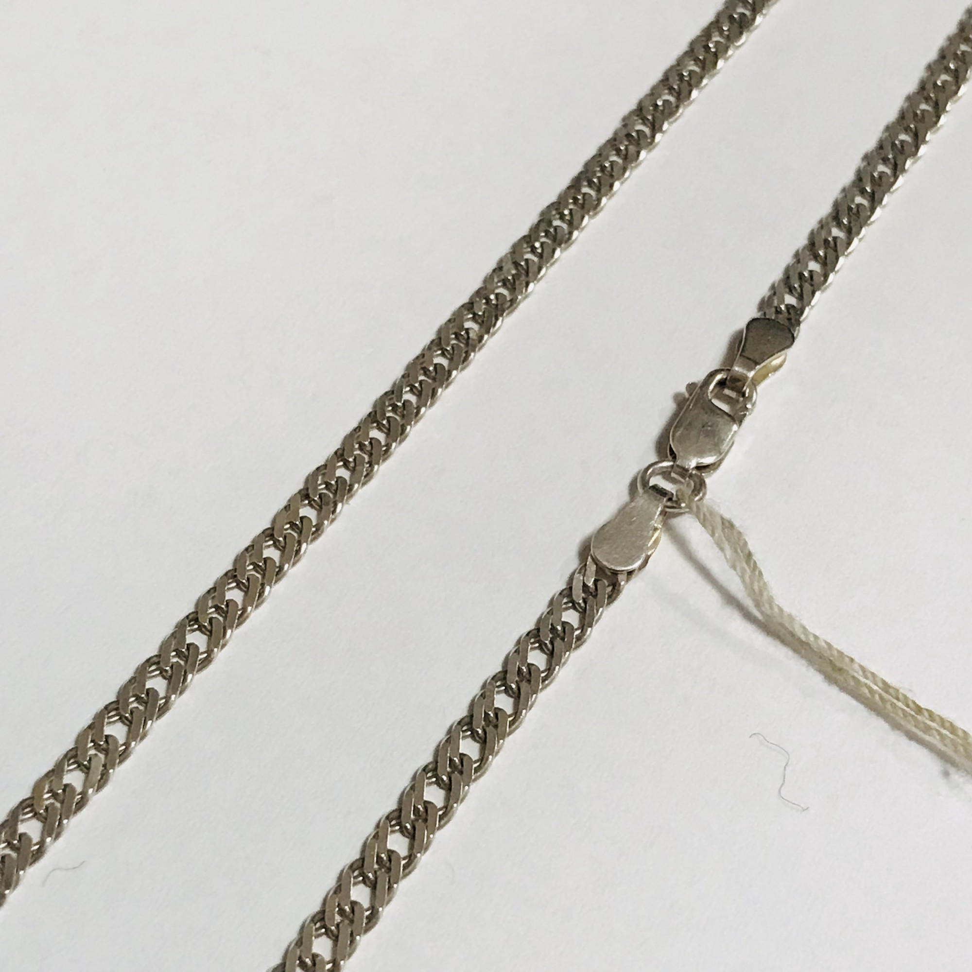 Серебряная цепь с плетением Двойной ромб (32212612) 0