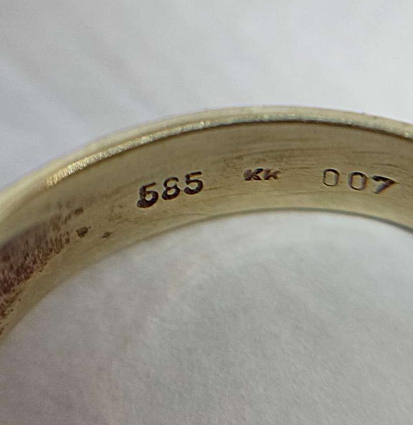 Кольцо из желтого и белого золота с бриллиантом (-ми) (32830327) 8