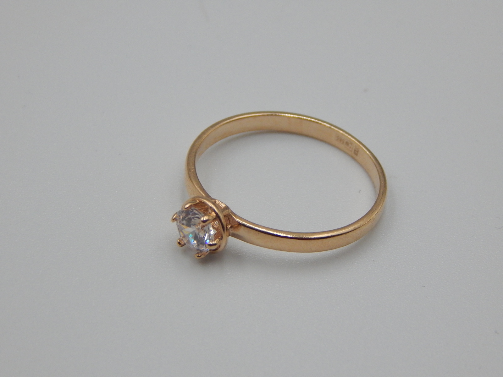 Кольцо из красного золота с цирконием (32455620) 5