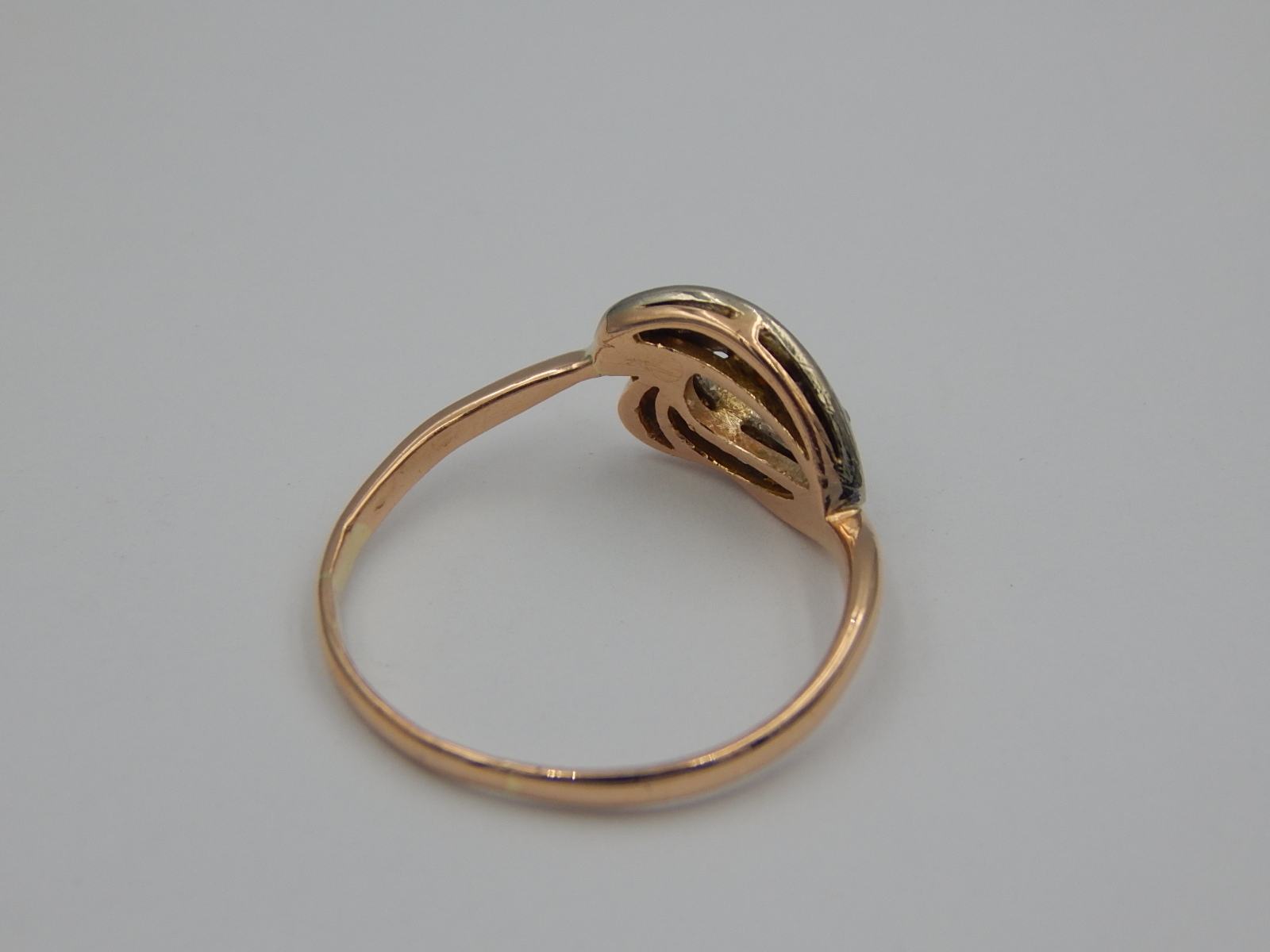 Кольцо из красного и белого золота с бриллиантом (-ми) (31164290) 4
