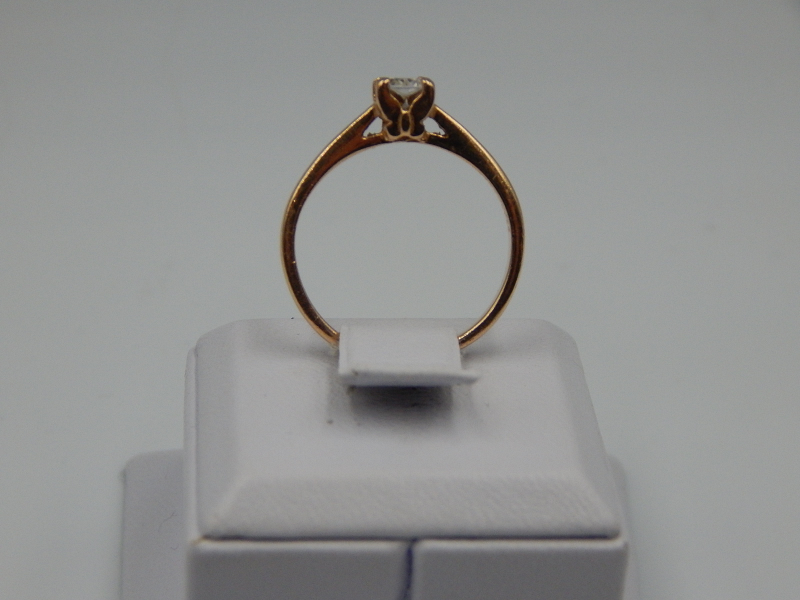 Кольцо из красного золота с цирконием (32454684) 4