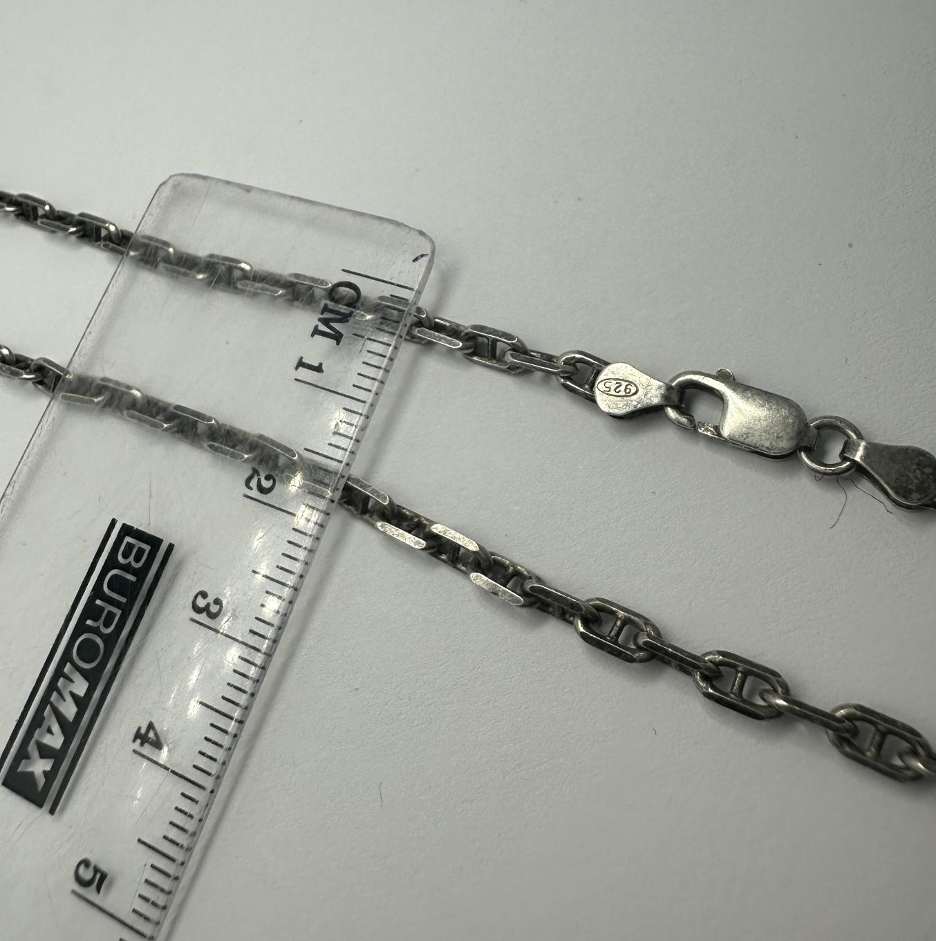 Серебряная цепь с плетением Морское якорное (33627272) 1