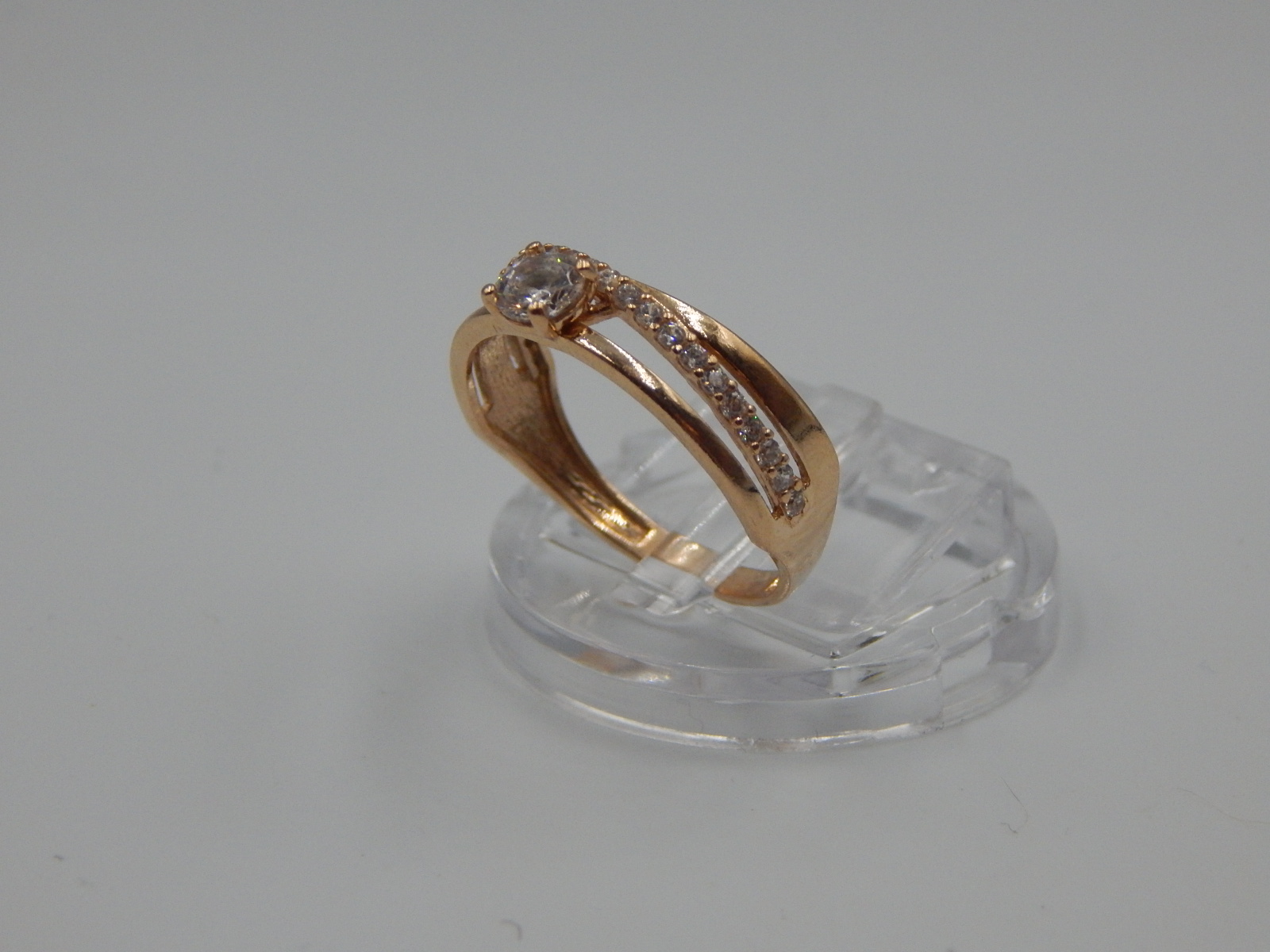 Кольцо из красного золота с цирконием (32273109) 10