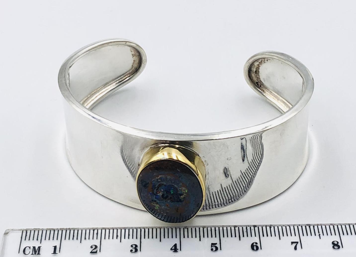 Срібний браслет з опалом (31060469) 1