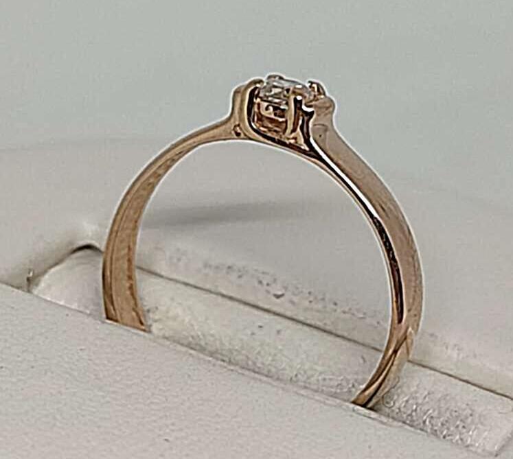 Кольцо из красного золота с бриллиантом (-ми) (33021320)  2