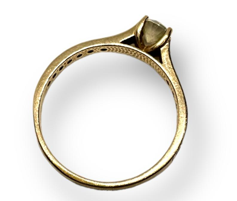 Кольцо из красного золота с цирконием (29638514) 2
