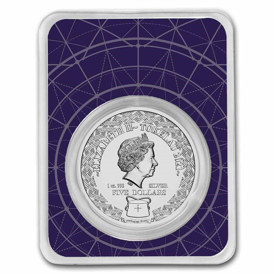 Серебряная монета 1oz Рак 5 долларов 2021 Токелау (29127950) 4