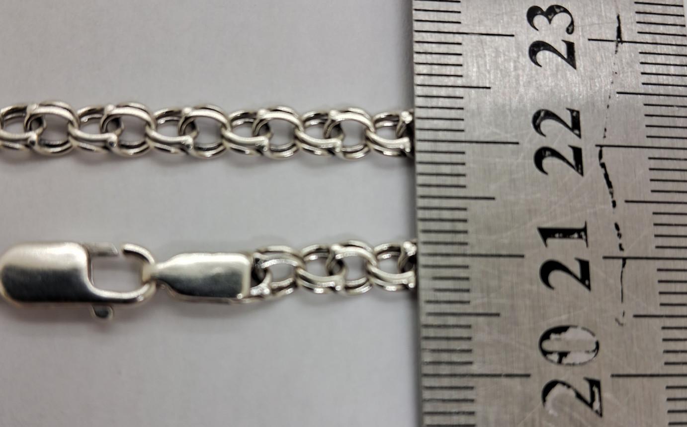 Серебряная цепь с плетением Бисмарк (32718147) 2