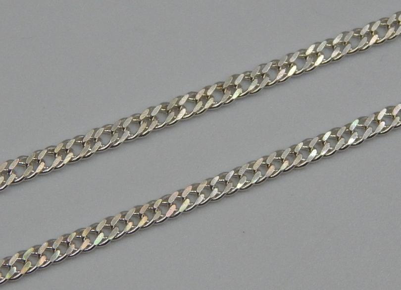 Серебряная цепь с плетением Двойной ромб (32280711) 0