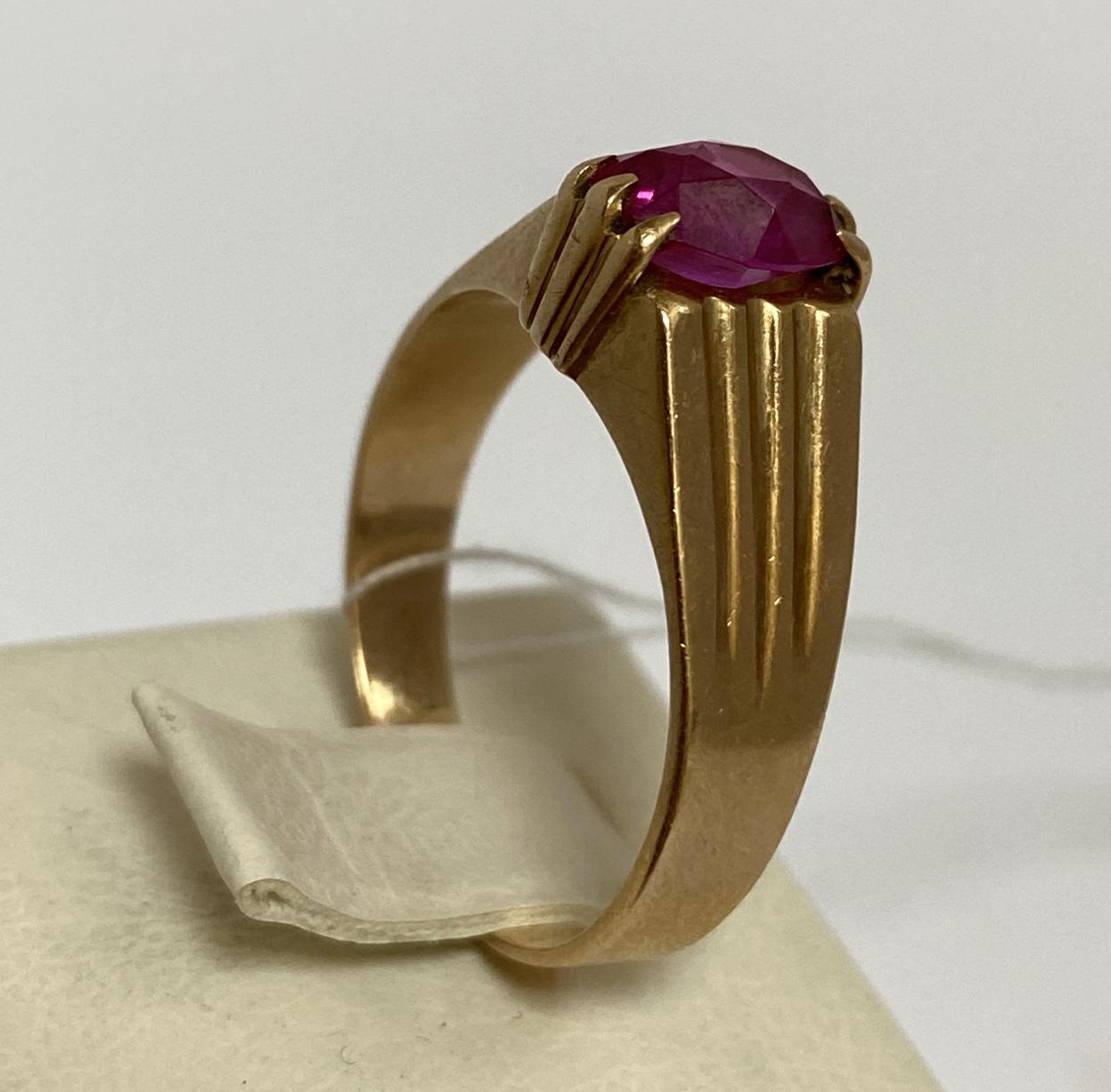 Кольцо из красного золота с рубином (33485946) 1