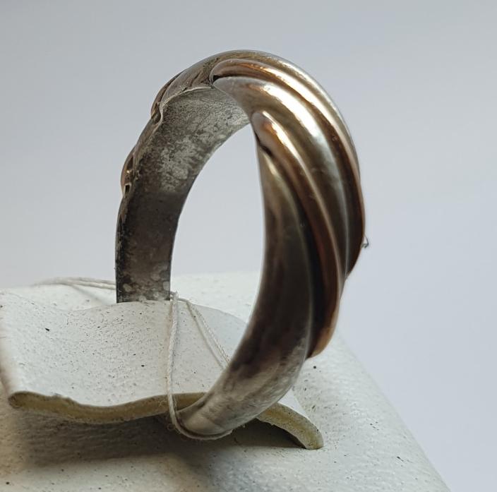 Серебряное кольцо с позолотой (33596235) 1