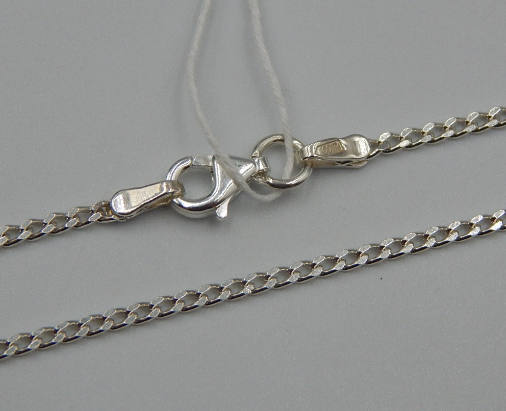 Серебряная цепь с плетением панцирное (32420313) 0