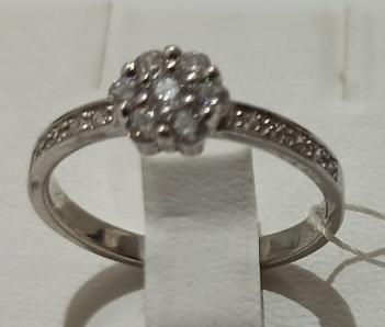 Серебряное кольцо с цирконием (28179282) 0