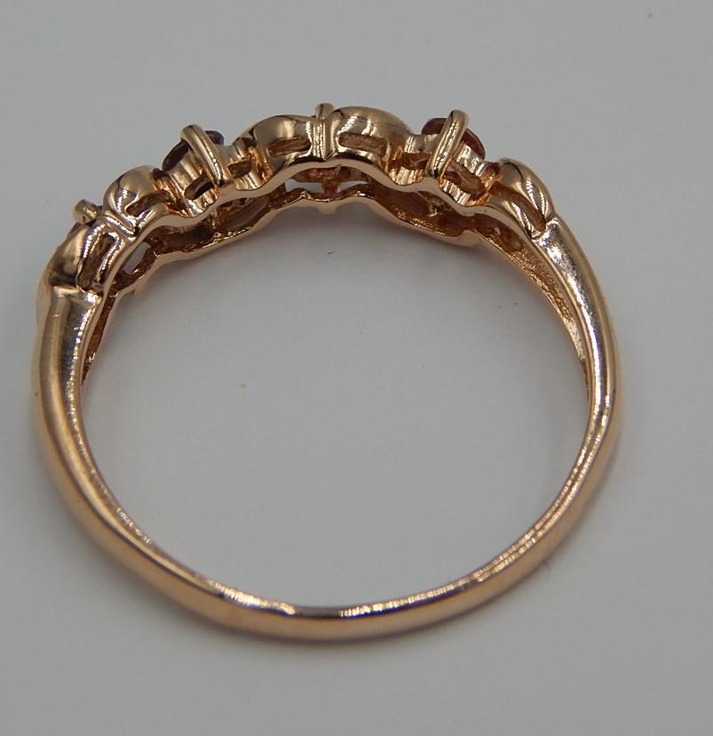 Кольцо из красного и белого золота с кунцитом и бриллиантом (-ми) (32199053) 4