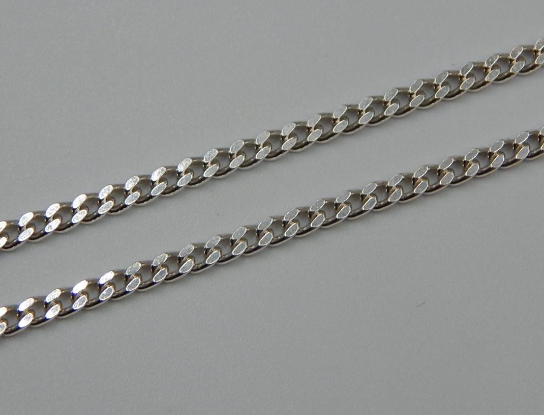 Серебряная цепь с плетением панцирное (32278597) 0