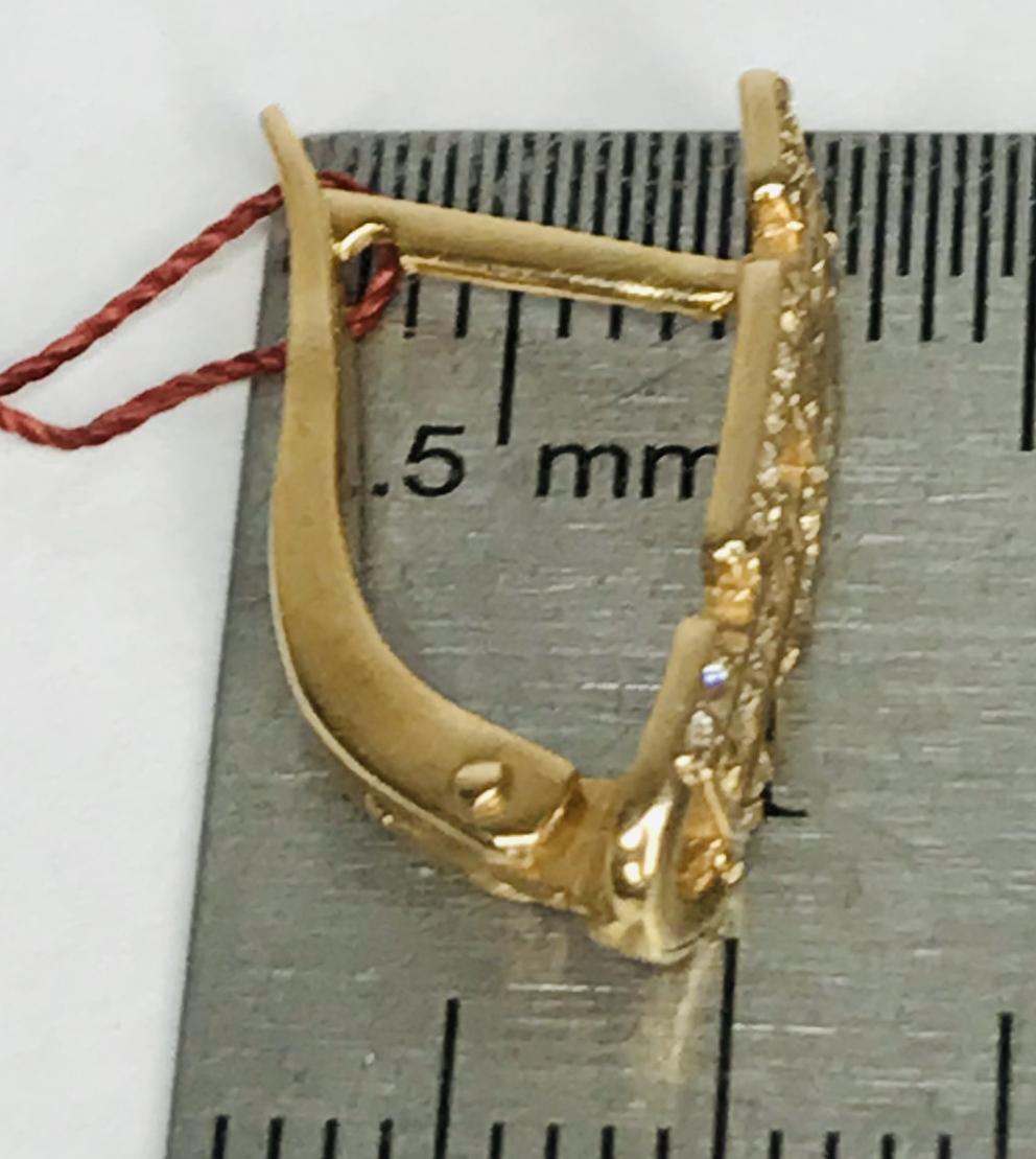 Серьги из красного золота с цирконием (29908060) 1