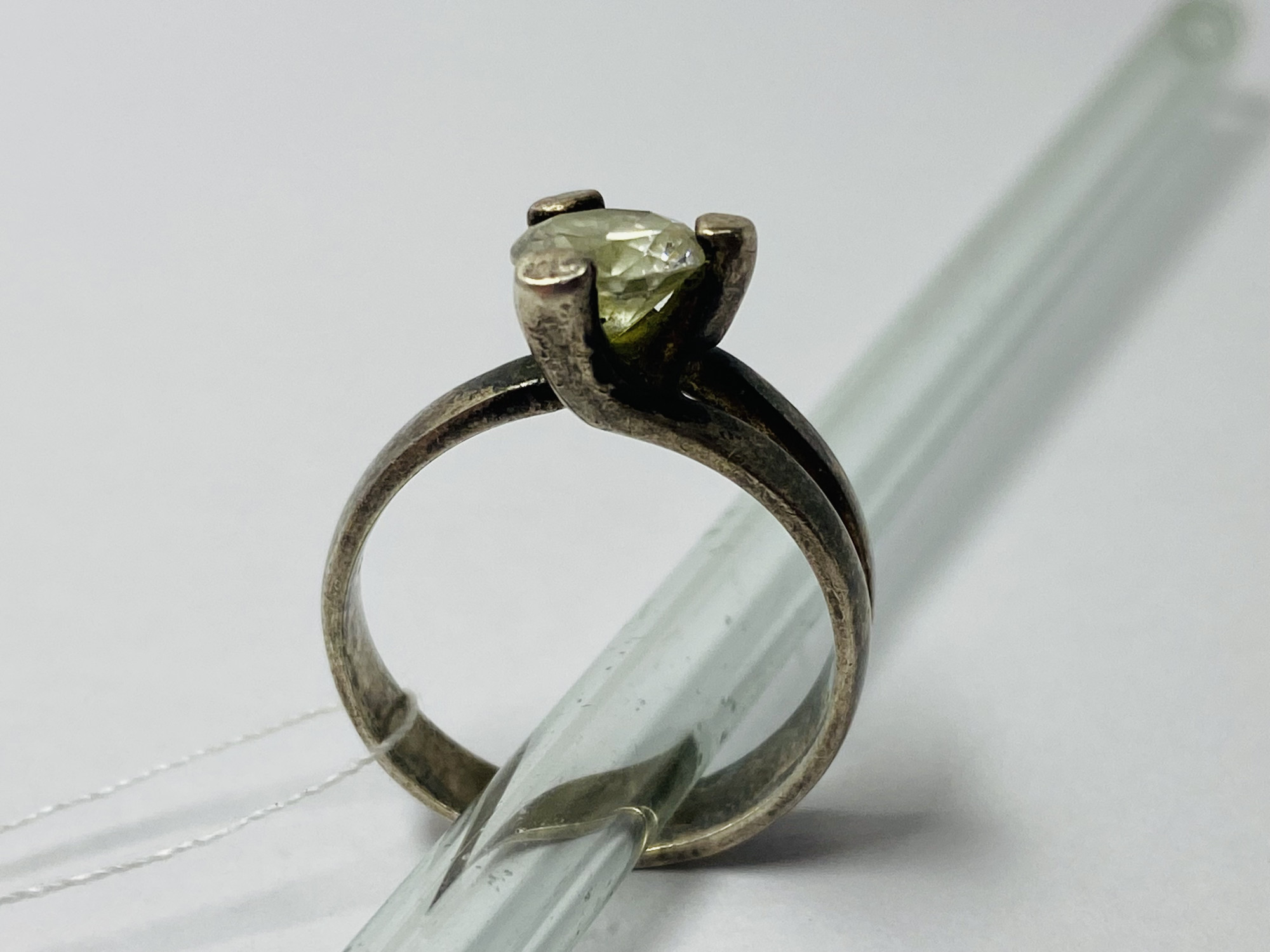 Серебряное кольцо с цирконием (33810920) 2