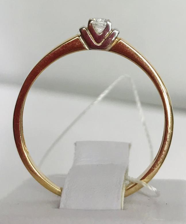 Кольцо из красного и белого золота с цирконием (29074580) 1