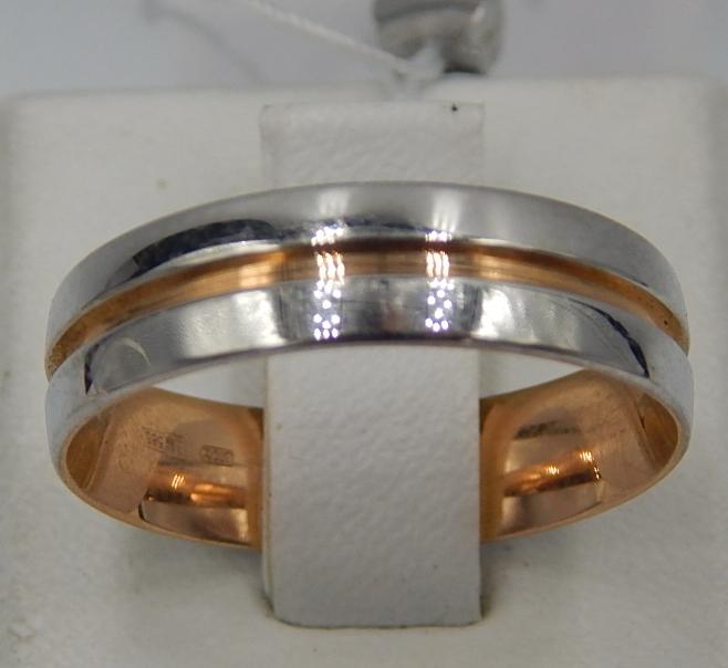 Обручальное кольцо из красного и белого золота (29361569)  1