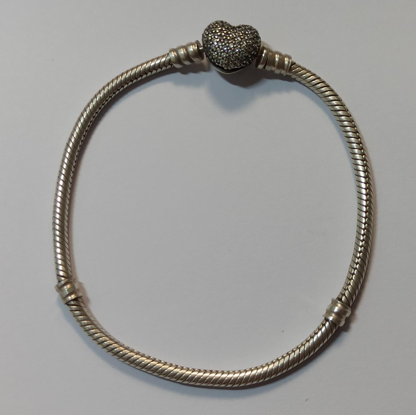Срібний браслет із цирконієм (33768714) 0