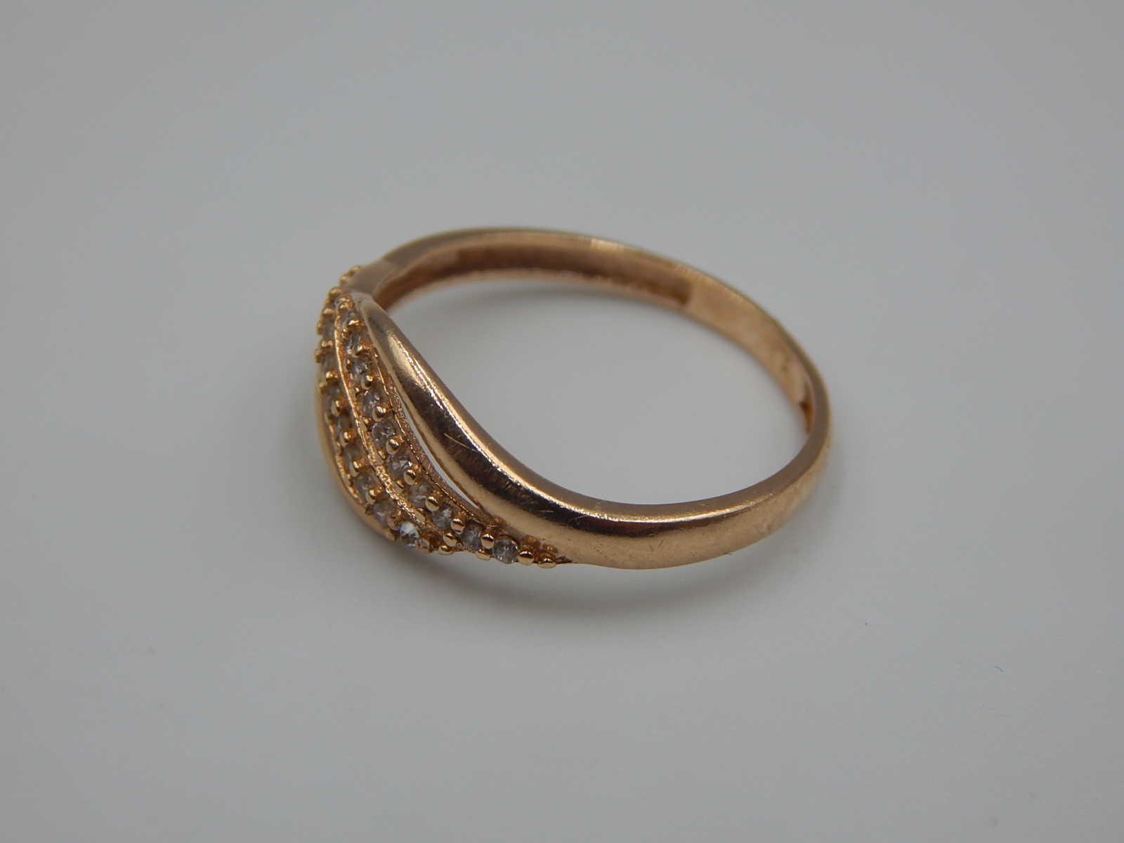 Кольцо из красного золота с цирконием (33684251) 2