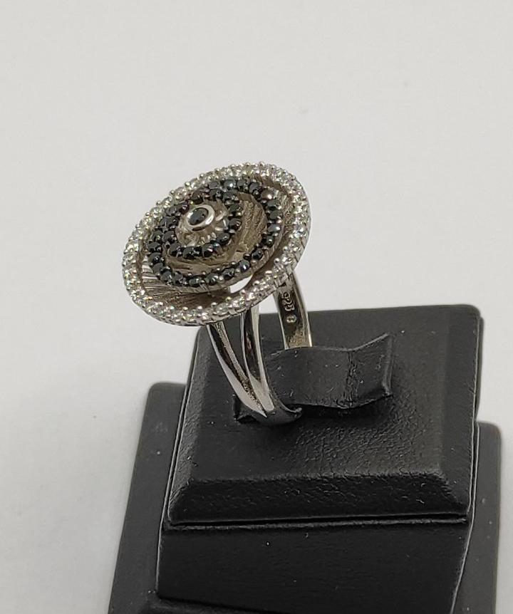 Серебряное кольцо с цирконием (33769462) 3