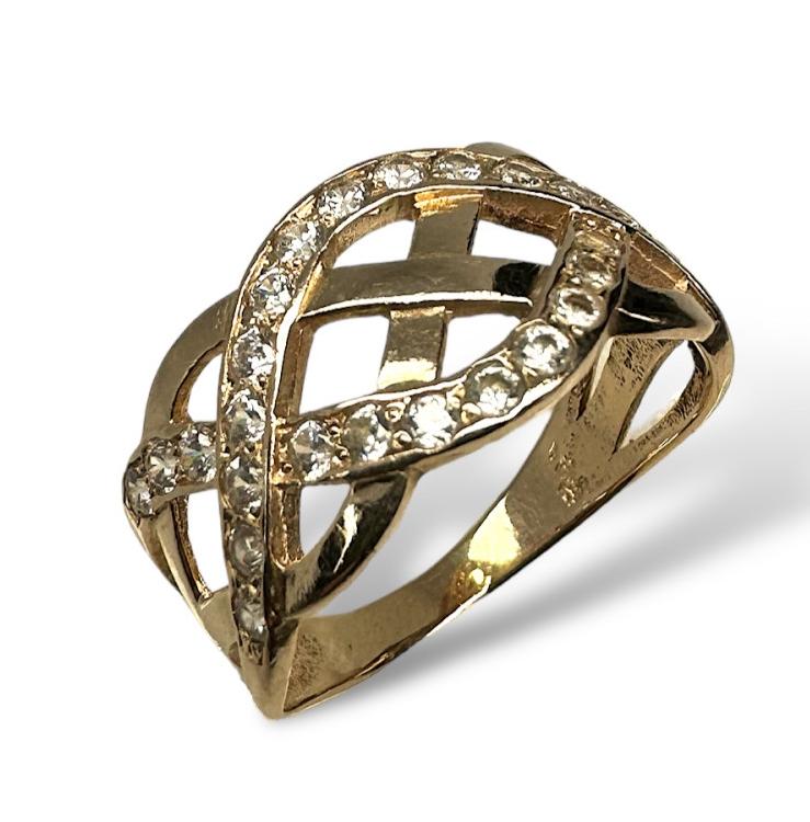 Кольцо из красного золота с цирконием (32740686)  0