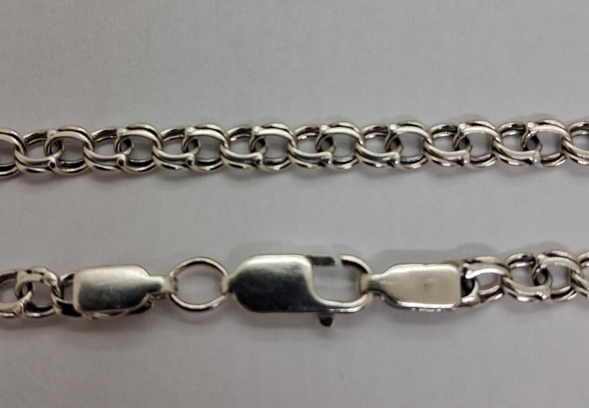 Серебряная цепь с плетением Бисмарк (32718147) 1