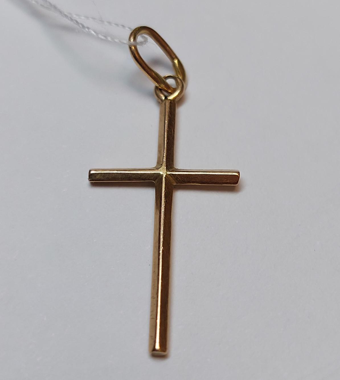Підвіс-хрест з червоного золота (33938036) 1