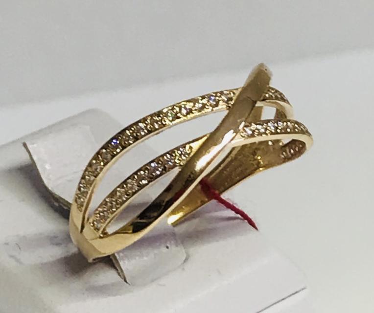 Кольцо из красного золота с цирконием (30838130) 1