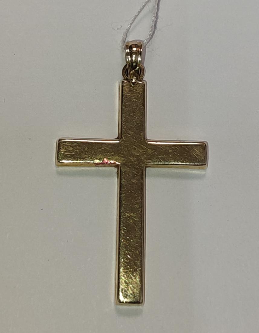Підвіс-хрест з жовтого золота (33733137) 0