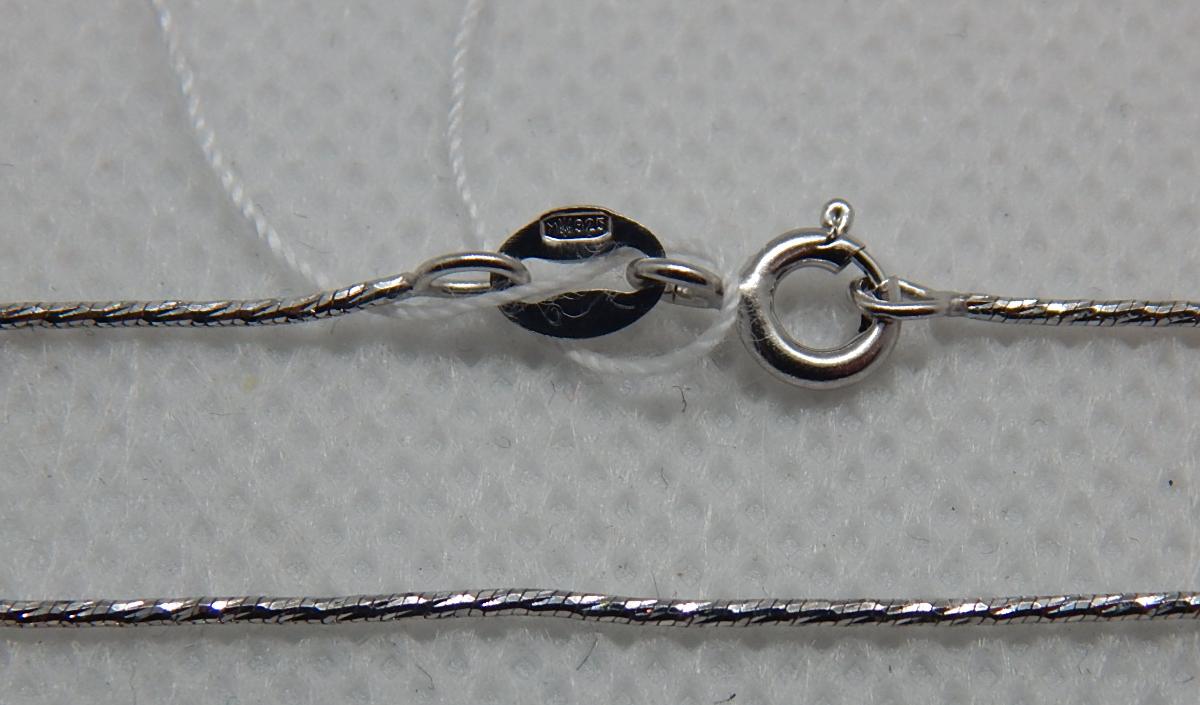 Серебряная цепь с плетением Снейк (30501658) 0