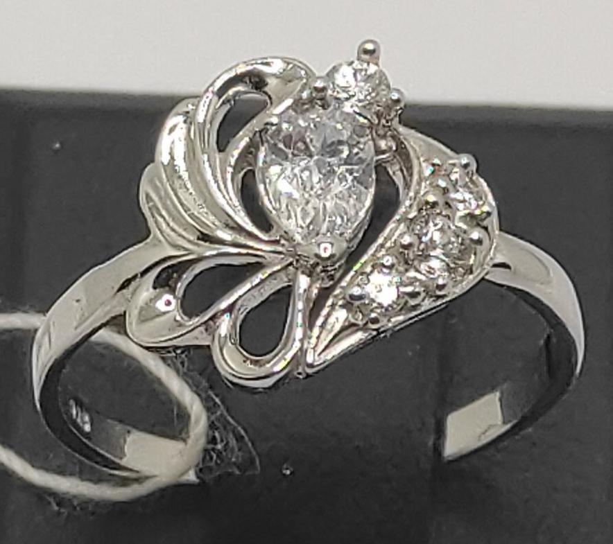 Серебряное кольцо с цирконием (33015682) 0