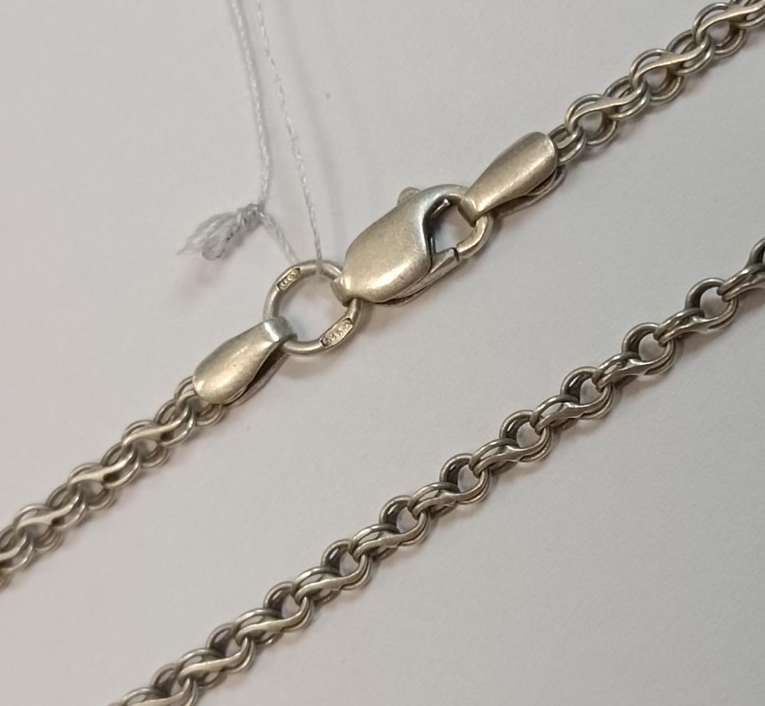 Срібний ланцюг з плетінням Струмочок (33955290) 0