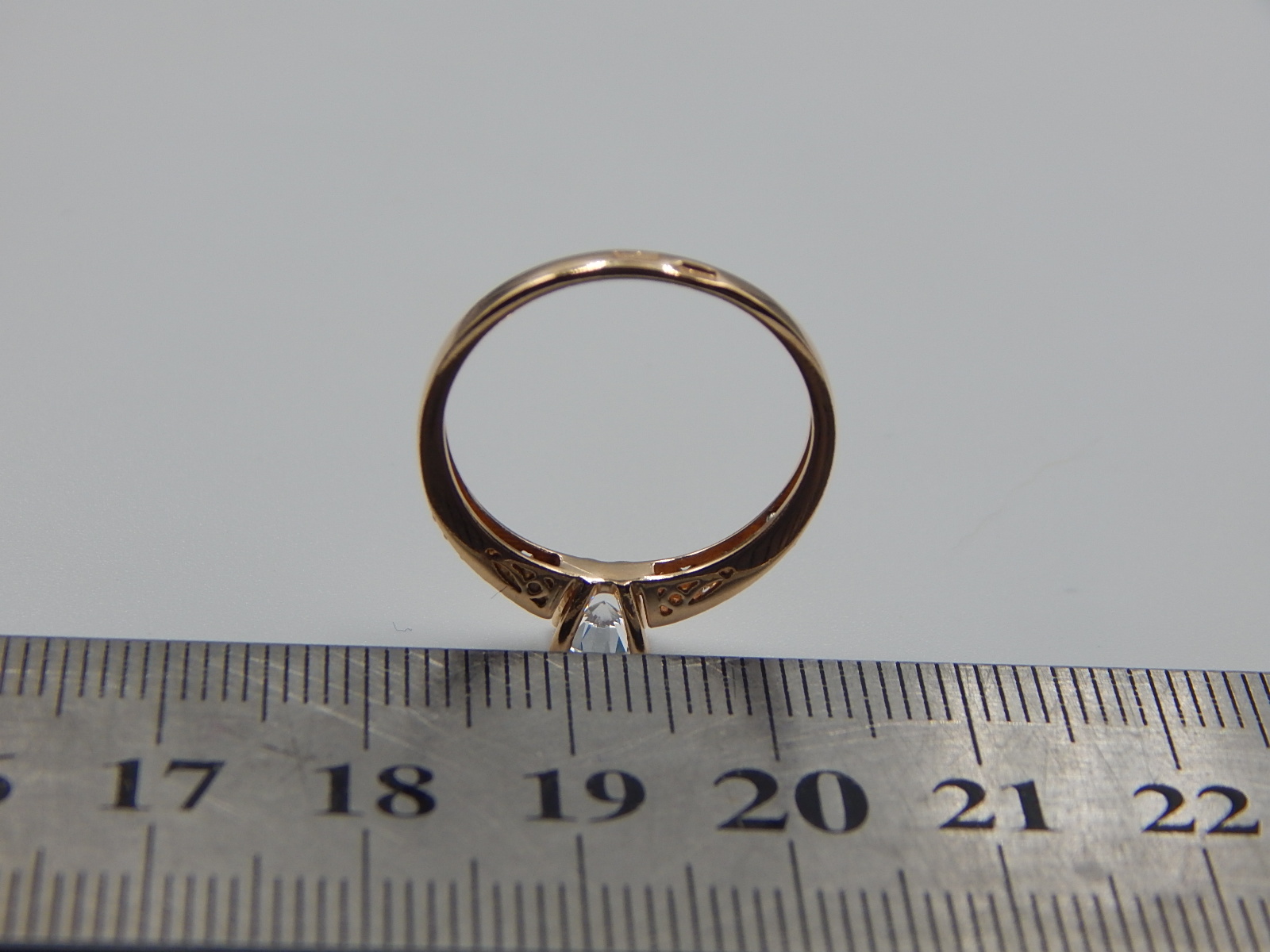 Кольцо из красного золота с цирконием (32037317)  5