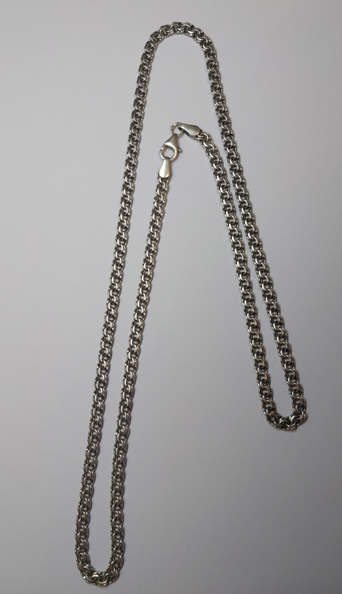Серебряная цепь с плетением Бисмарк (33938408) 1