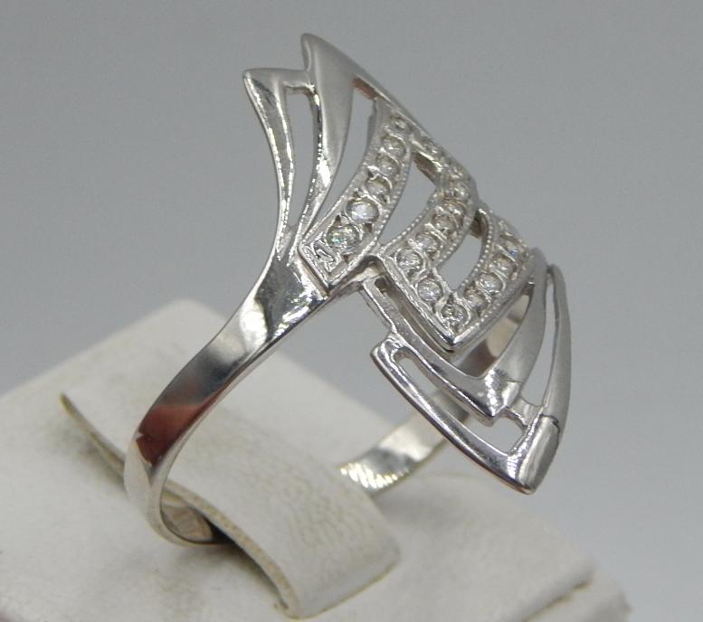 Серебряное кольцо с цирконием (30520050) 1