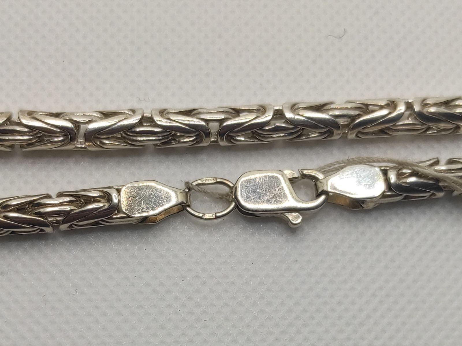 Серебряная цепь с плетением лисий хвост (29907337)  4