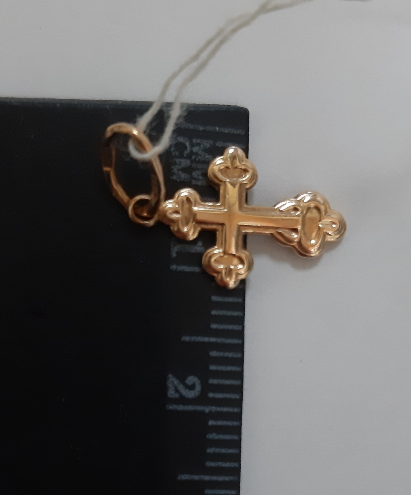 Підвіс-хрест з червоного золота (32095349) 3
